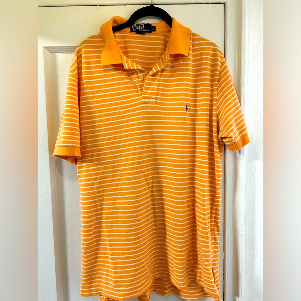 Polo Ralph Lauren Orange Striped - Size L
